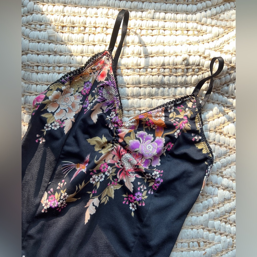 Spell & the Gypsy Blue Skies Black Floral Bodysuit EUC S - Picture 5 of 14